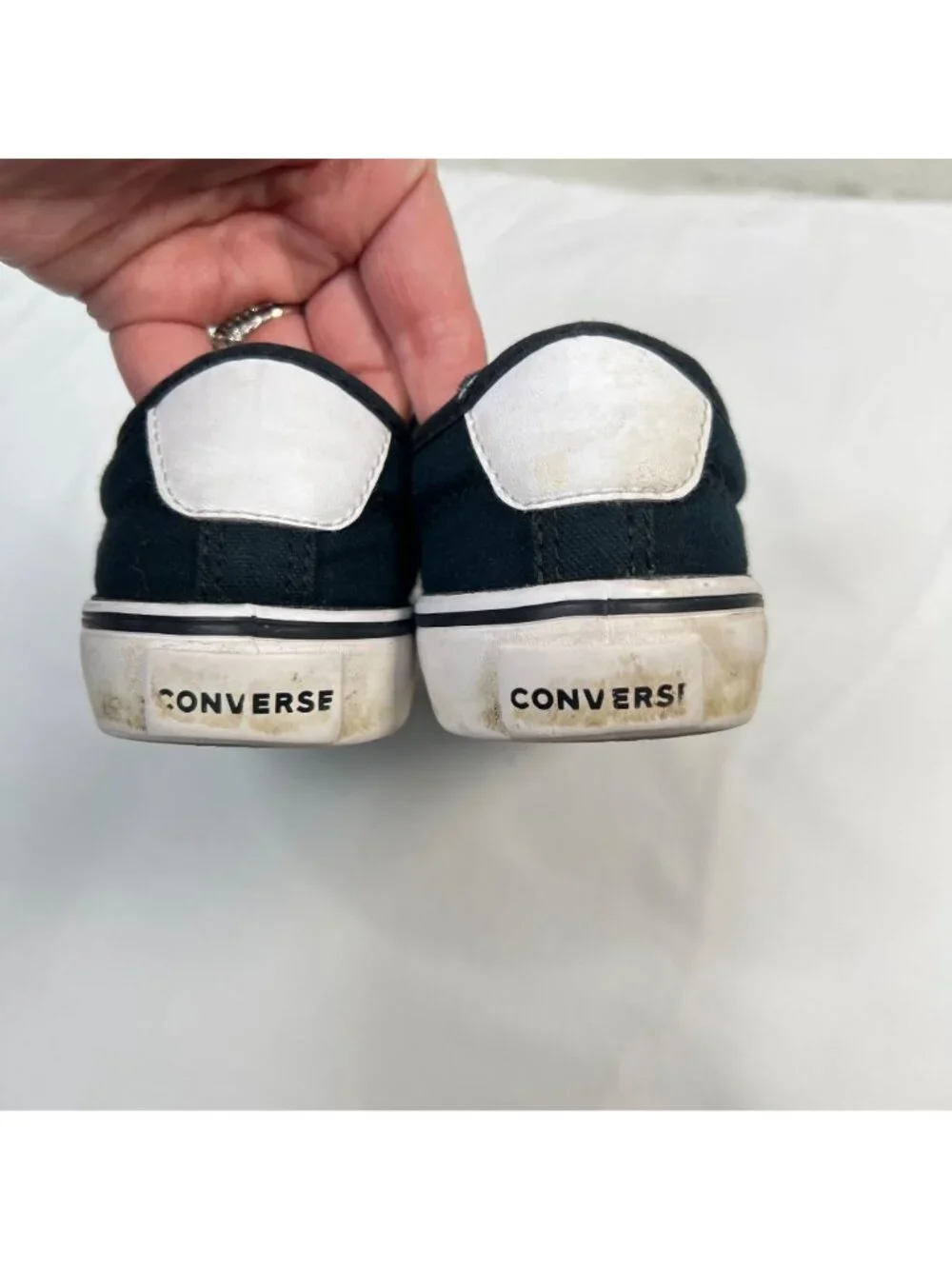 Converse Converse Star Replay Black and White Unisex Kids Sneakers US size 1